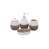 Conjunto para banheiro 4 peças em cerâmica Square - Prestige