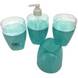 Conjunto para Banheiro Attuale 3 Peças Verde - Plasvale