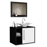 Conjunto para Banheiro Baden Preto e Branco - Bechara