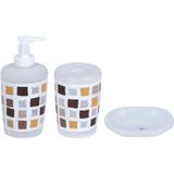 Conjunto para Banheiro Bege 3 Peças - Mor