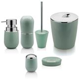 Conjunto Para Banheiro Higiene Verde Kit Completo 6 Peças - Ou