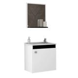 Conjunto para Banheiro Siena Branco e Preto - Bechara