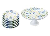 Conjunto para Bolo 7 Peças Porcelana Leonor Schmidt - SCH 638 - Schmidt promoção