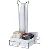 Conjunto Para Café Com Porta Sachês, Colheres e Copo Descartáveis 50 E 80ml Cromado - Branco - Future
