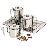Conjunto Para Chá E Café 5 Peças Aço Inox In8065 Euro Home