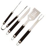 Conjunto para churrasco - 4 peças - rubber black - Mor