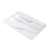 Conjunto para churrasco - branco 4 peças - Mundial
