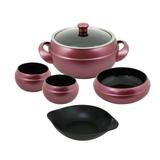 Conjunto Para Feijoada 4 Peças Rose Gold + 1 Assadeira Ceraflame