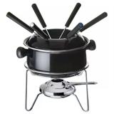 Conjunto Para Fondue Carnes Queijos 10 Peças Preto Euro Home