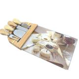 Conjunto Para Queijo 5 Pecas Tábua Personalizada Moderno - Hauskraft