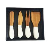 Conjunto para queijo de bambu Eco 4PÇS -27237 - Casambiente