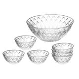 Conjunto para Sobremesa 7 Peças Vidro Diamante - Art