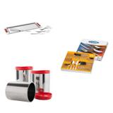 Conjunto para Torta Fria 8 Peças, Faqueiro 42 Peças e 3 Portes para Mantimentos MadeiraMadeira 426747 Cromado/Vermelho - Brinox