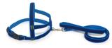 Conjunto Peitoral De Veludo Liso Azul Tamanho 01 - Nica pet
