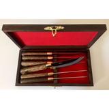 Conjunto pepitinha seis facas - aconpanha caixa de madeira - Arkhip