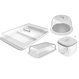 Conjunto Porta Frios Mantegueira Porta Queijo Minas E Açucareiro Branco - Ou