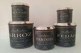 Conjunto Porta Mantimentos Retrô Vintage Classico Artesanal 5 pçs - Marrom - Vintage ville