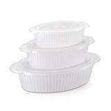 Conjunto Pote Canelado Oval P/M/G 3 Peças - Nitron