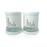 Conjunto POTE DE VIDRO 2pçs base antiderrapante de borracha - Cartona
