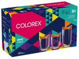 Conjunto Pote de Vidro Redondo 3 Peças com Tampa - Colorex Opa!