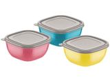 Conjunto Pote Quadrado 3 Peças com Tampa - 600ml Tramontina Mixcolor 25099/962