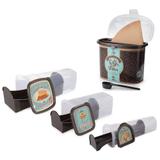 Conjunto Potes Café Porta Pão Torrada e Biscoito Retrô 4 pcs - Plasutil