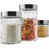 Conjunto Potes de Vidro com Tampa 3 peças - Euro Home