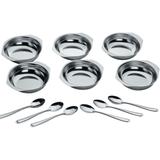 Conjunto Potes Sobremesa Inox 12 Peças Pote Colher Cozinha - Zanline