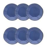 Conjunto Pratos De Sobremesa Oxford Ryo Porcelana 6 Peças Santorini