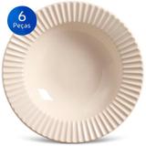 Conjunto Pratos Fundos Plissé - 6 Peças - Porto Brasil