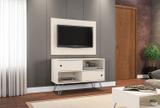 Conjunto Rack Com Painel Para TV Sala Com Pes de Aço Fendi - Moveis bechara