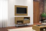 Conjunto Rack Com Painel Para TV Sala Com Pes de Aço Fendi - Moveis bechara