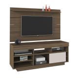 Conjunto Rack Com Painel - Roma L: 140 x A: 139 x P: 41 Unica Amendoa - Amendoa / Off White Artely