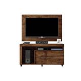 Conjunto Rack E Painel Prince 136x90cm Jatobá - Caemmun