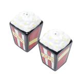 Conjunto saleiro e pimenteiro em porcelana Pipoca - Lyor
