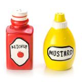 Conjunto Saleiro e Pimenteiro Ketchup e Mostarda Lyor - 0