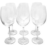 Conjunto Seis Taças Para Vinho 450ml Vidro Bohemia Crystal - Zanline