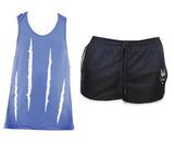 Conjunto Short Preto e Regata Azul Dryfit - Alpha Dry - Mundo Alpha