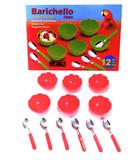 Conjunto Sobremesa Plastico 12 Pçs Laranja - Barichello