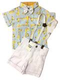 Conjunto Social Safari Infantil Menino Branco - Moda junina