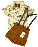 Conjunto Social Safari Infantil Menino Caramelo - Moda junina