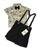Conjunto Social Safari Infantil Menino Preto - Moda junina
