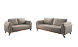 Conjunto Sofás de 2 e 3 lugares Rondomóveis Ref. 880 - Veludo Andes