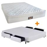 Conjunto Super Support CASAL Box 4 Gavetas Branco -138x188 - Dabe