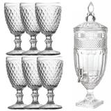 Conjunto Suqueira Ruby 1,8L e 6 Taças Diamond Transparente - Bela home