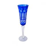 Conjunto taças de champagne de vidro azul 6 pcs 6cm x 6cm x 24cm - Btc decor