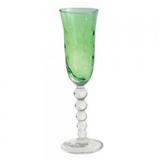 Conjunto Taças de Cristal Lapidado Verde 110ml 6 peças - Decorafast