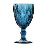 Conjunto taças de vinho de vidro azul 6 pcs 8,1cm x 16,2cm 210ml - Btc decor