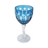 Conjunto taças de vinho de vidro azul 6 pcs 8,8cm x 8,8cm x 19cm - Btc decor