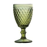 Conjunto taças de vinho de vidro verde 6 pcs 8,1cm x 15,5cm 210ml - Btc decor